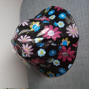 Girl Rain Hat Water Proof Resistant Flowers Floral